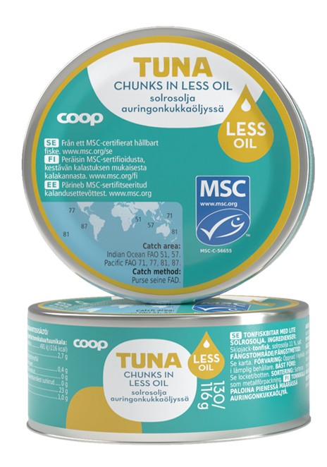 COOP Tuna Chunks in Less Oil