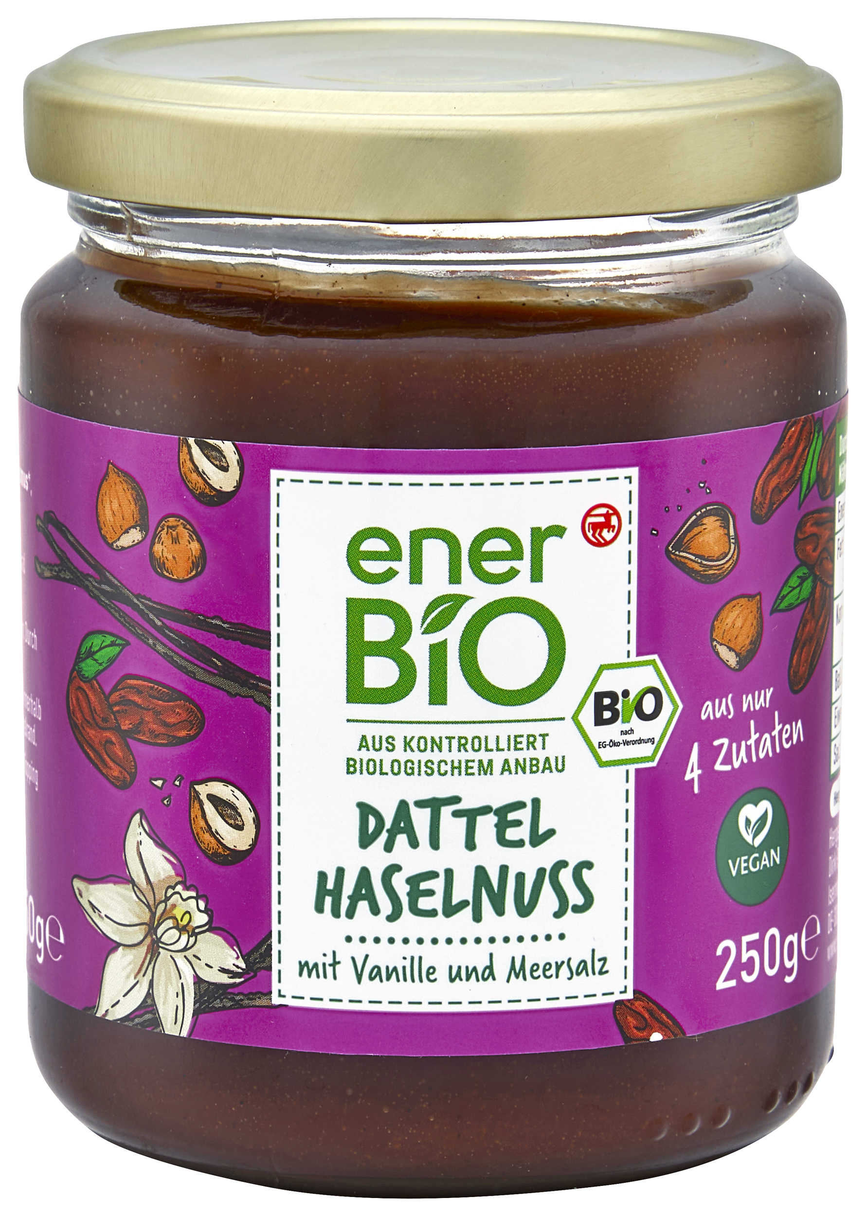 enerBIO Dattel Haselnuss mit Vanille und Meersaltz