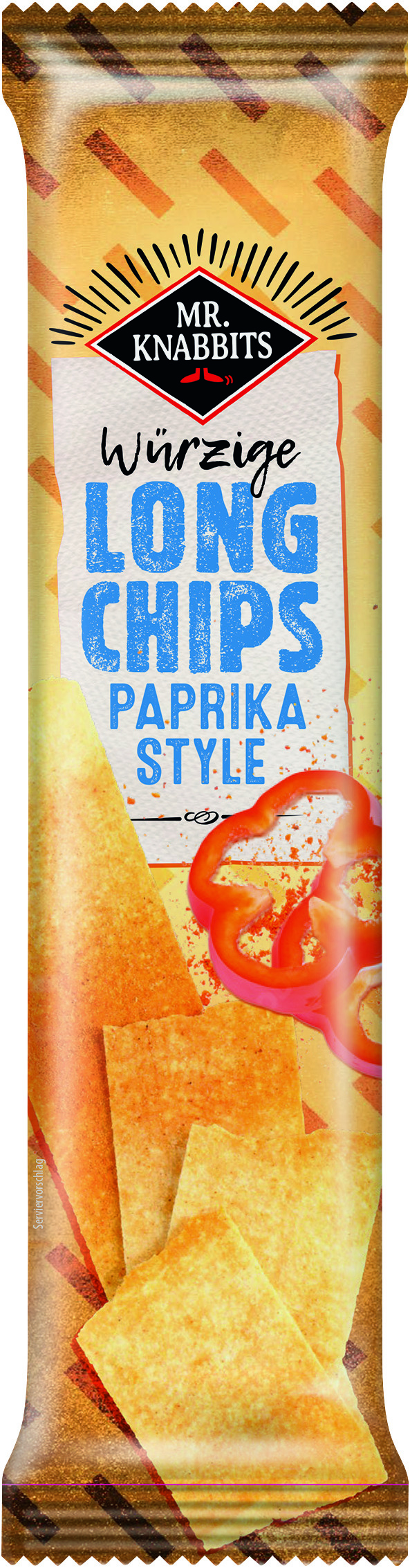 Mr. Knabbits Würzige Long Chips Paprika Style