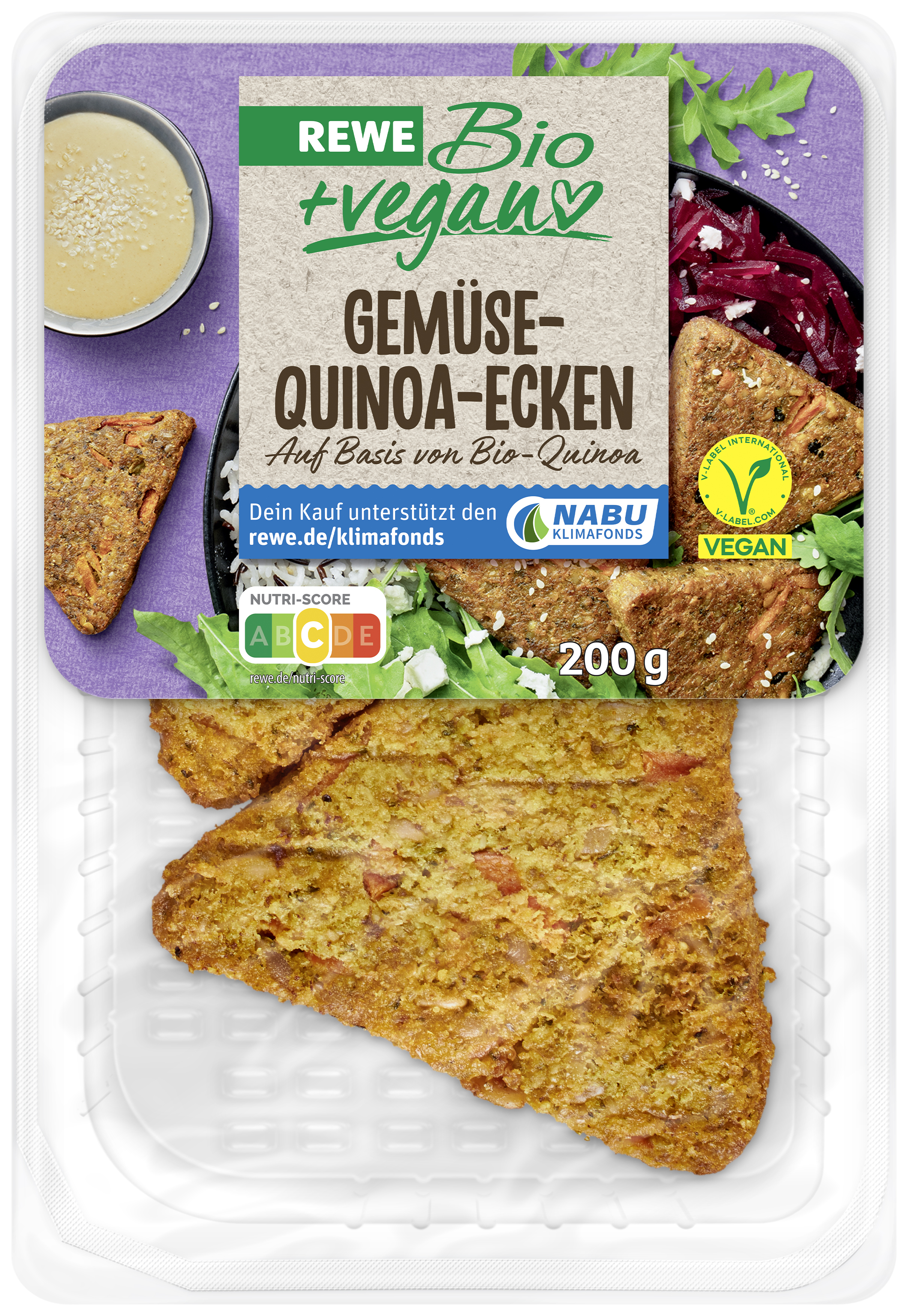REWE Bio + vegan Bio Gemüse-Quinoa-Ecken
