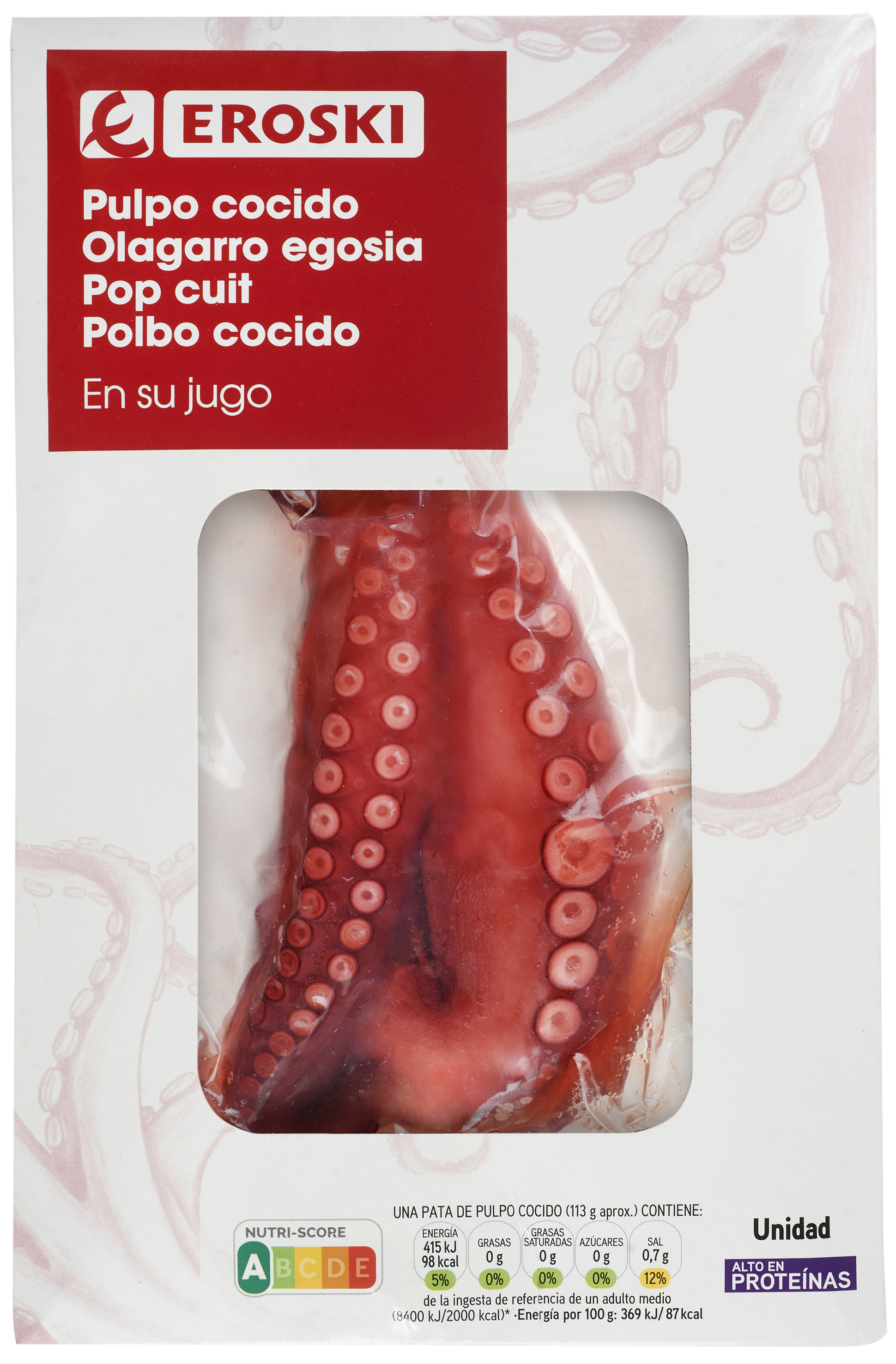 Pulpo Cocido en su Jugo